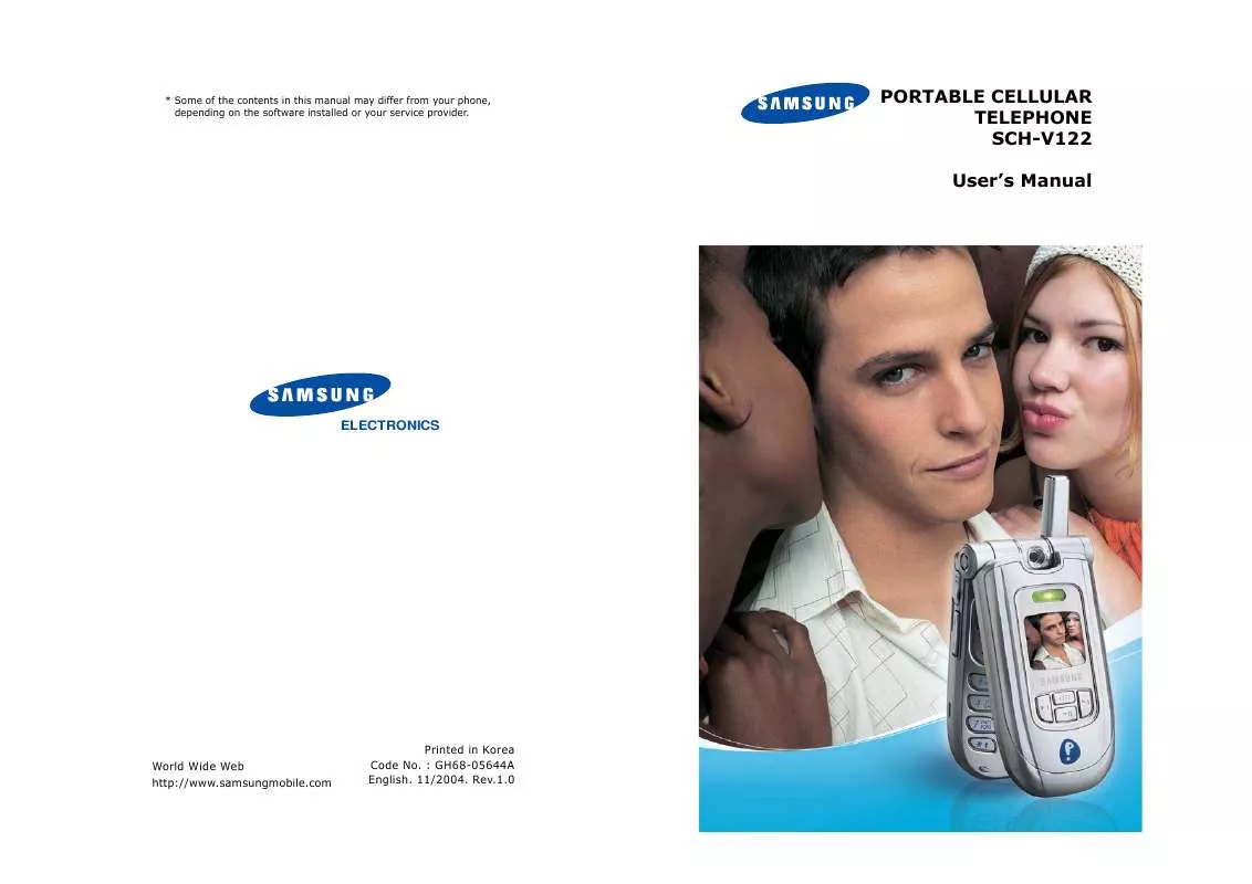 Mode d'emploi SAMSUNG SCH-V122