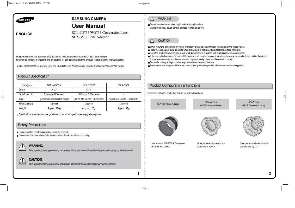 Mode d'emploi SAMSUNG SCL-T3755