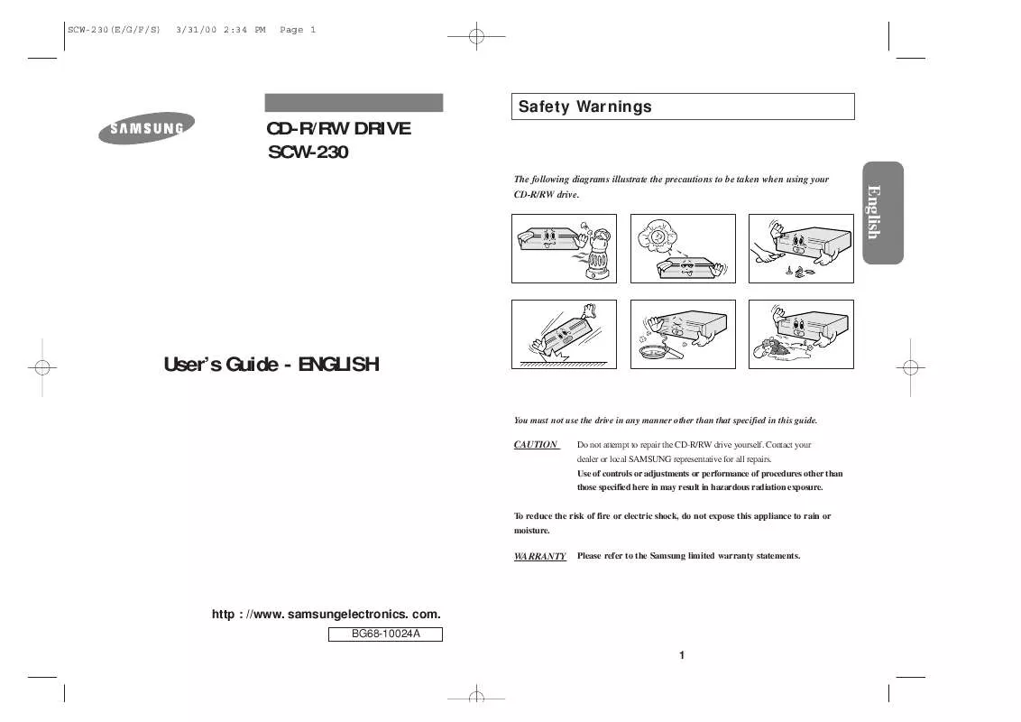 Mode d'emploi SAMSUNG SCW-230