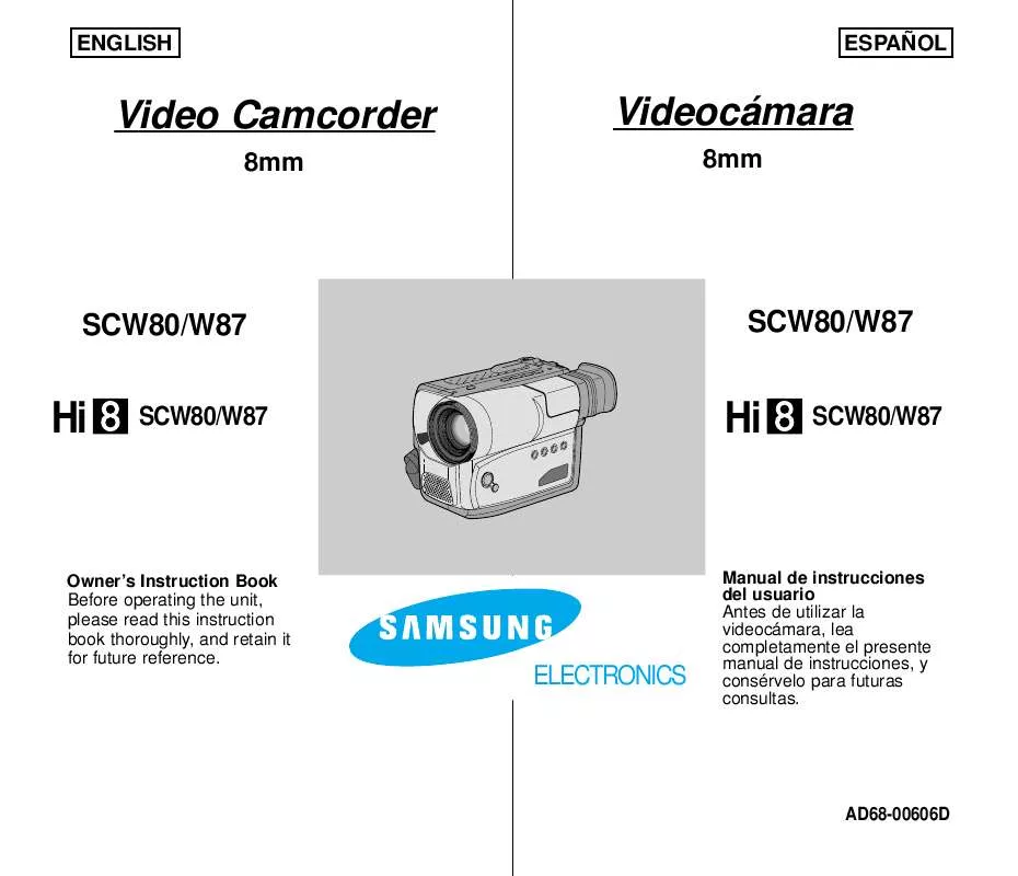 Mode d'emploi SAMSUNG SC-W87