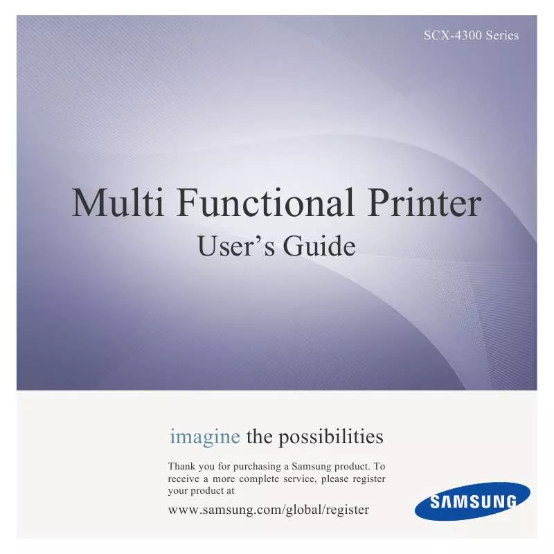 Mode d'emploi SAMSUNG SCX-4300-XIP