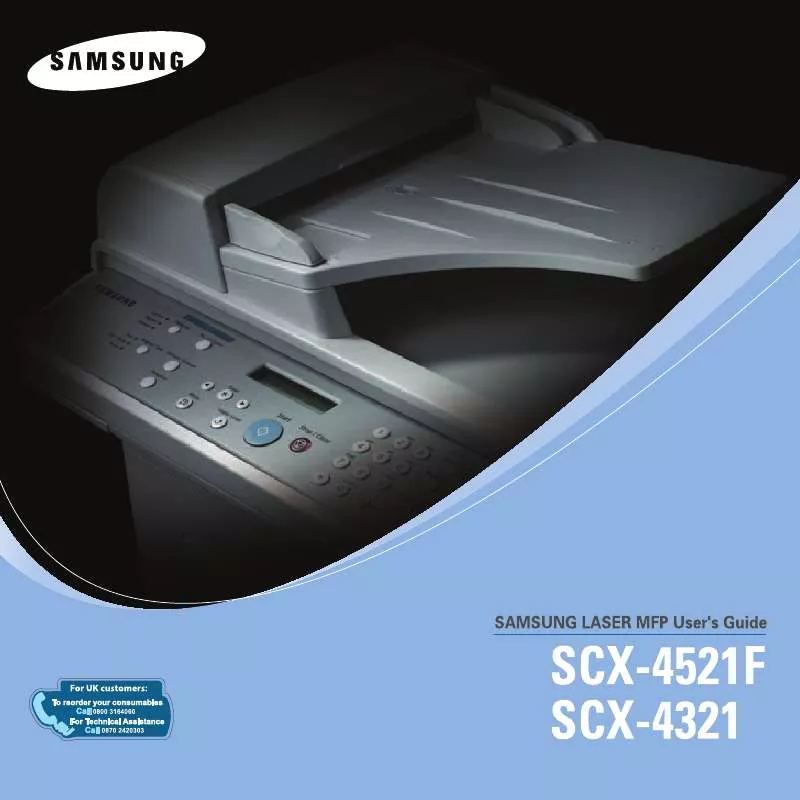 Mode d'emploi SAMSUNG SCX-4321