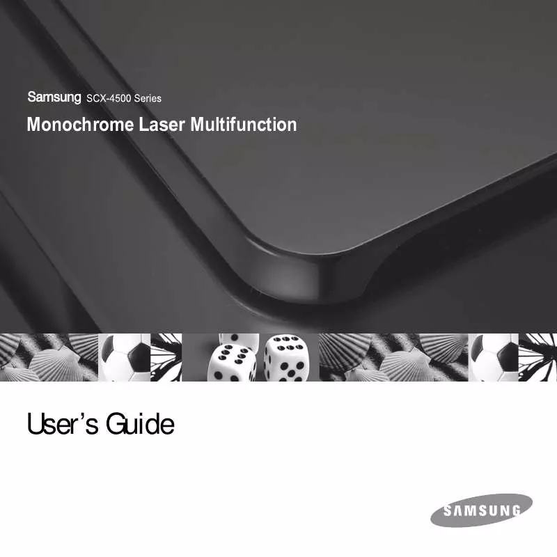 Mode d'emploi SAMSUNG SCX-4500-XSS