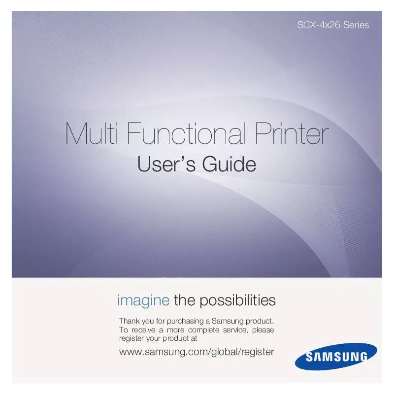 Mode d'emploi SAMSUNG SCX-4826FN