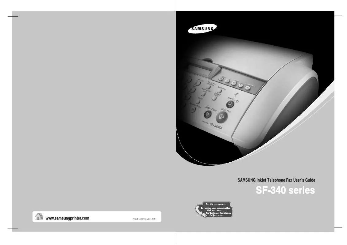 Mode d'emploi SAMSUNG SF-341P