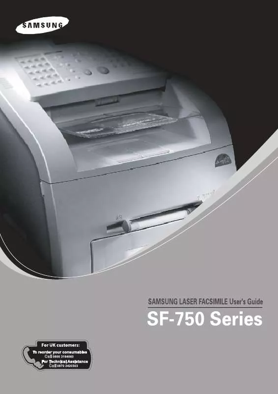 Mode d'emploi SAMSUNG SF-750