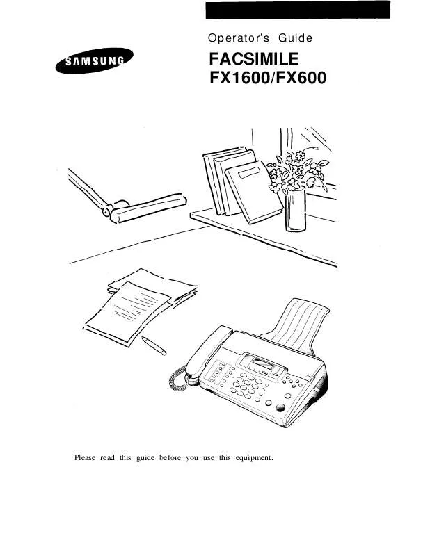 Mode d'emploi SAMSUNG SF-1600