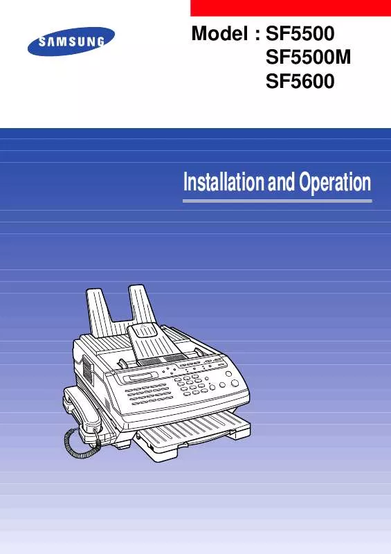 Mode d'emploi SAMSUNG SF-5500