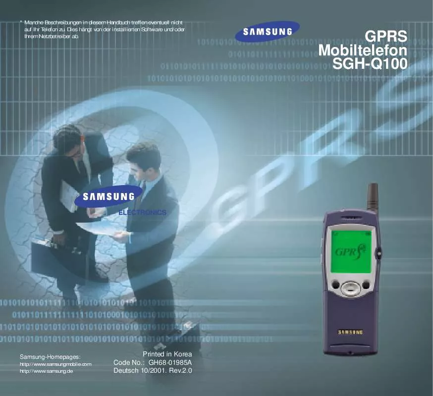 Mode d'emploi SAMSUNG SGH-2100LB