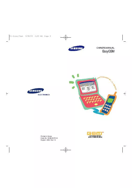 Mode d'emploi SAMSUNG SGH-600YW