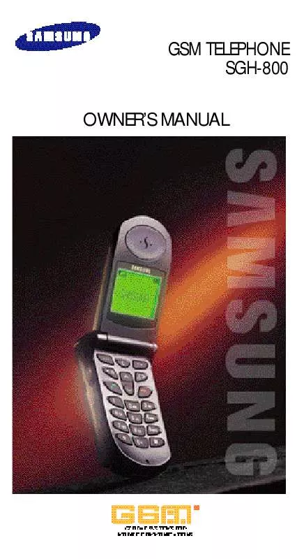 Mode d'emploi SAMSUNG SGH-800BB