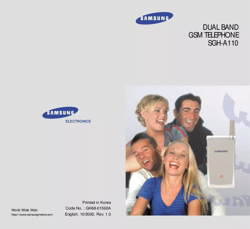 Mode d'emploi SAMSUNG SGH-A100BA