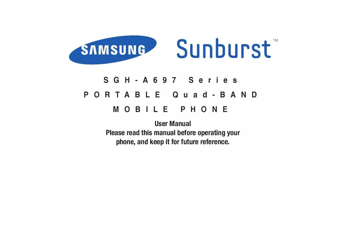 Mode d'emploi SAMSUNG SGH-A697