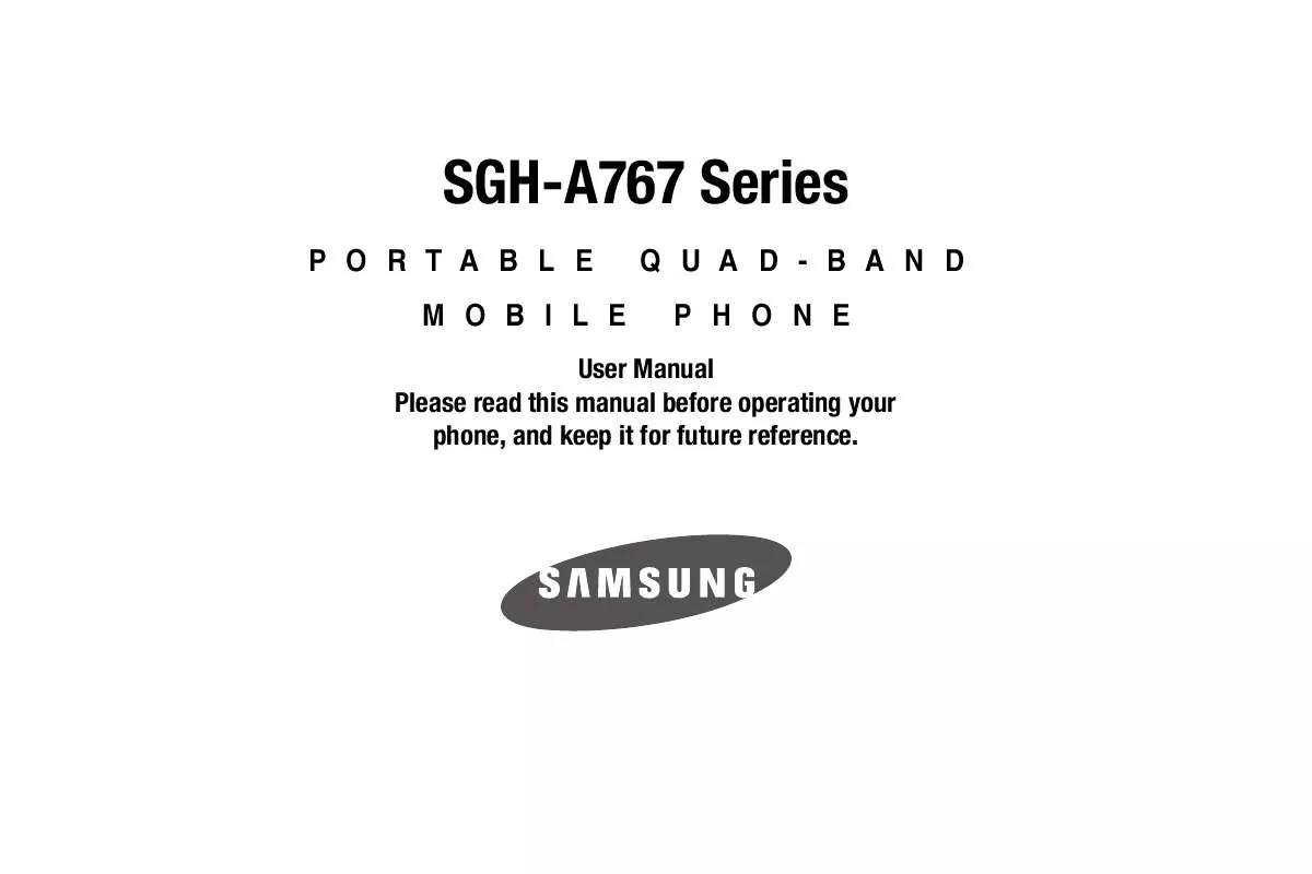 Mode d'emploi SAMSUNG SGH-A767