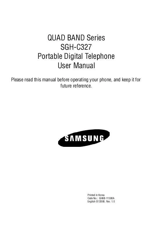 Mode d'emploi SAMSUNG SGH-C327