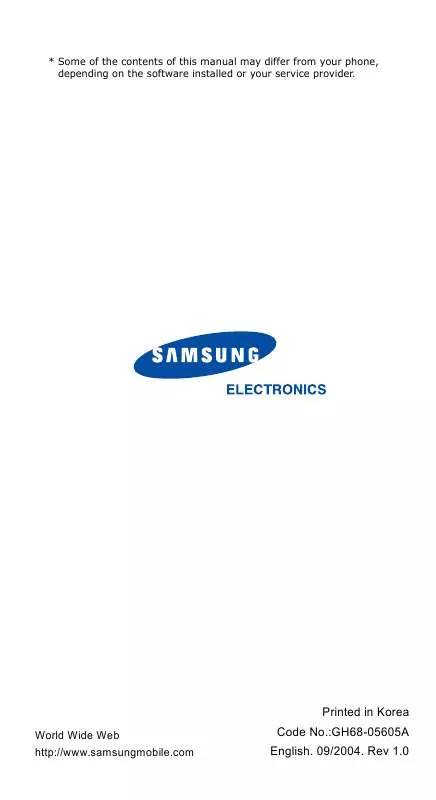 Mode d'emploi SAMSUNG SGH-E310