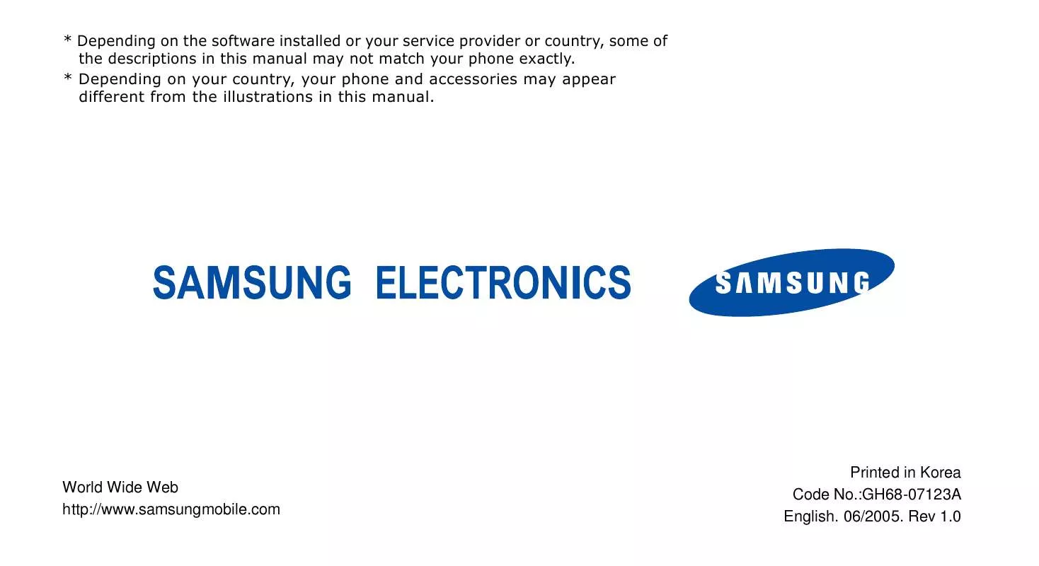 Mode d'emploi SAMSUNG SGH-E350