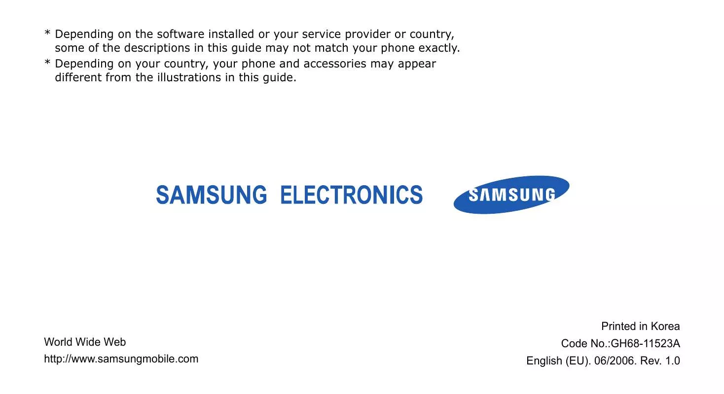 Mode d'emploi SAMSUNG SGH-E380