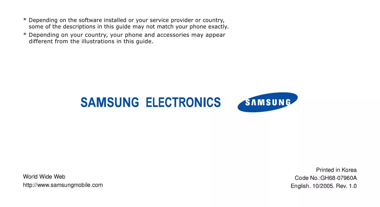 Mode d'emploi SAMSUNG SGH-E758