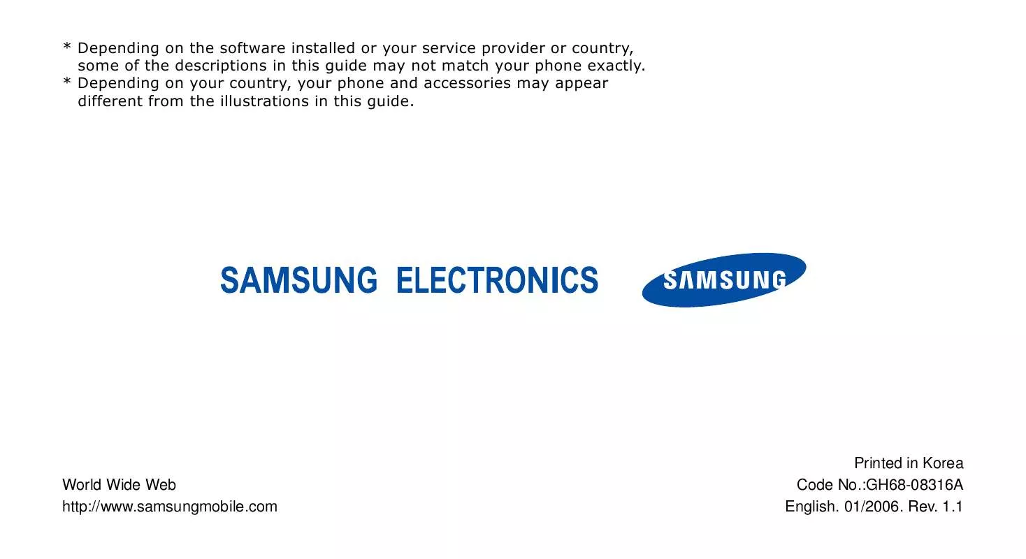 Mode d'emploi SAMSUNG SGH-E770