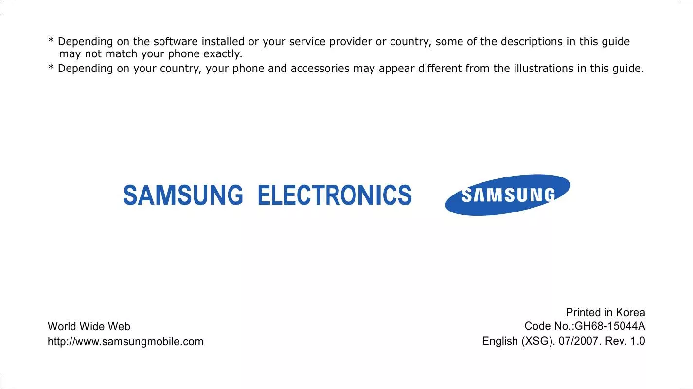 Mode d'emploi SAMSUNG SGH-E840