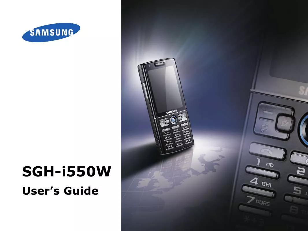 Mode d'emploi SAMSUNG SGH-I550W