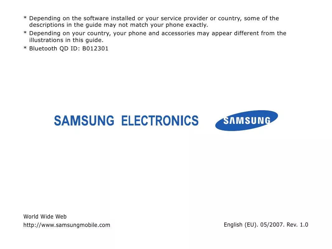 Mode d'emploi SAMSUNG SGH-I710