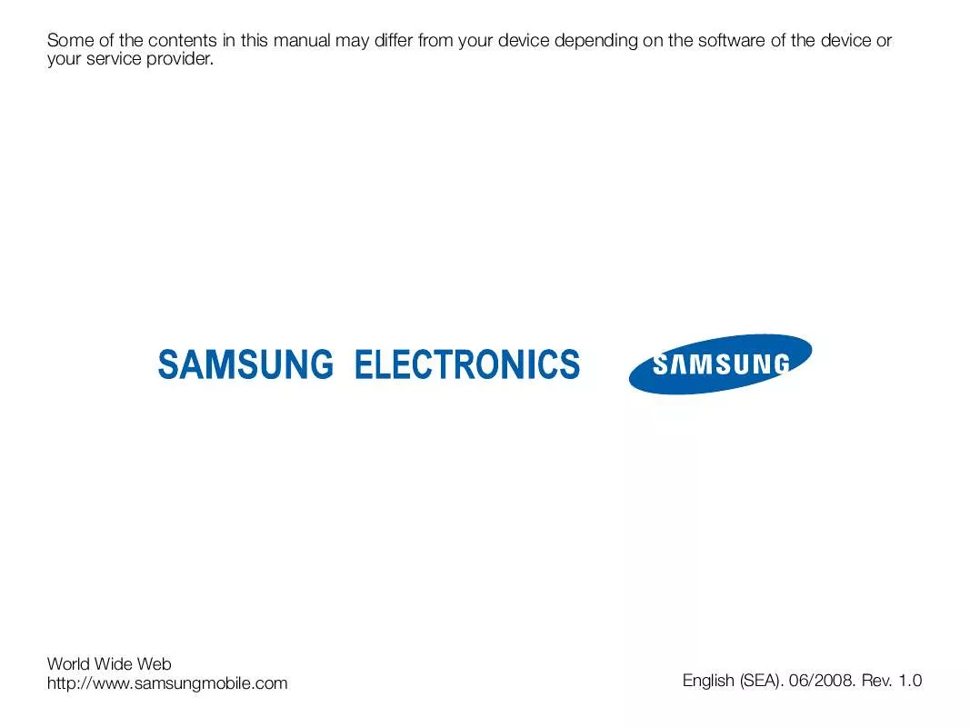 Mode d'emploi SAMSUNG SGH-I900C