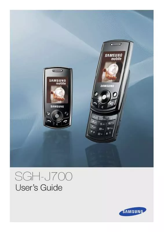 Mode d'emploi SAMSUNG SGH-J700G/W