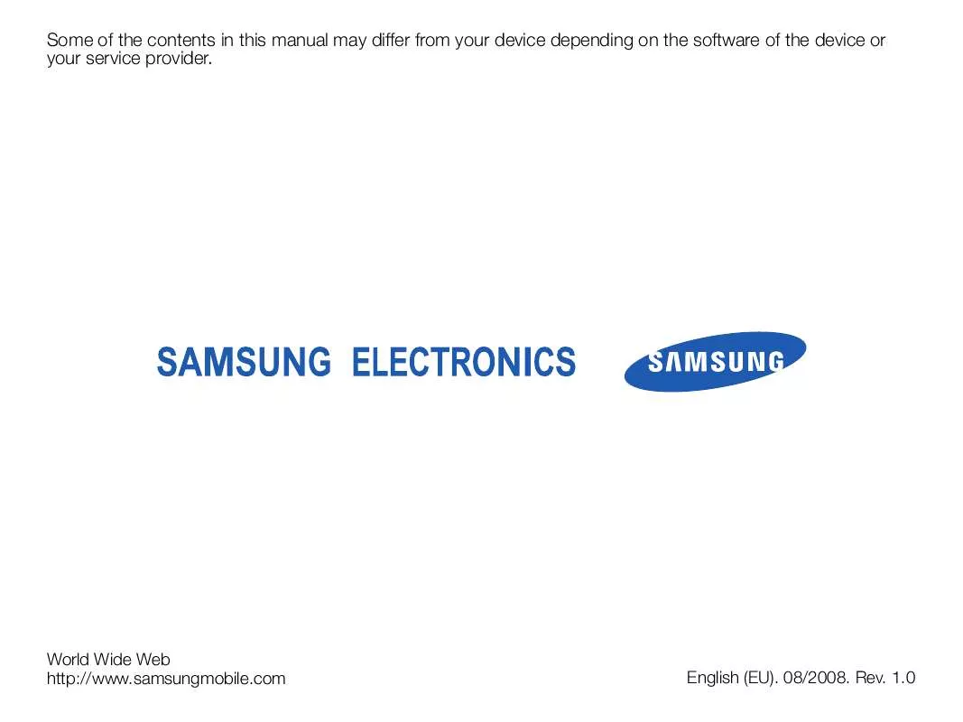 Mode d'emploi SAMSUNG SGH-L870