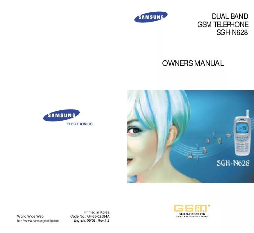 Mode d'emploi SAMSUNG SGH-N628