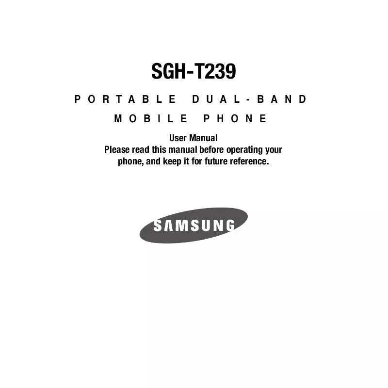 Mode d'emploi SAMSUNG SGH-T239