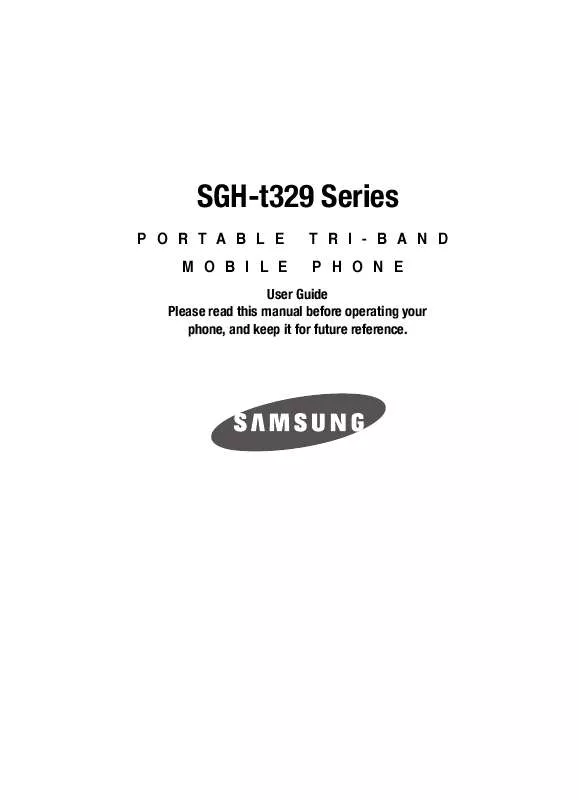 Mode d'emploi SAMSUNG SGH-T329