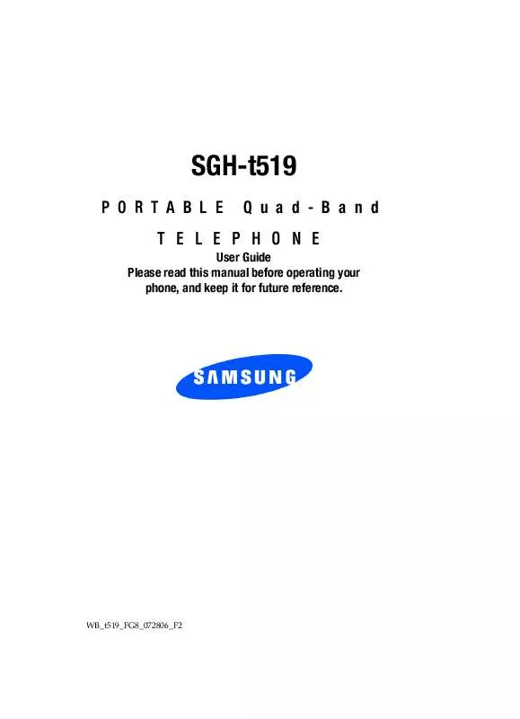 Mode d'emploi SAMSUNG SGH-T519