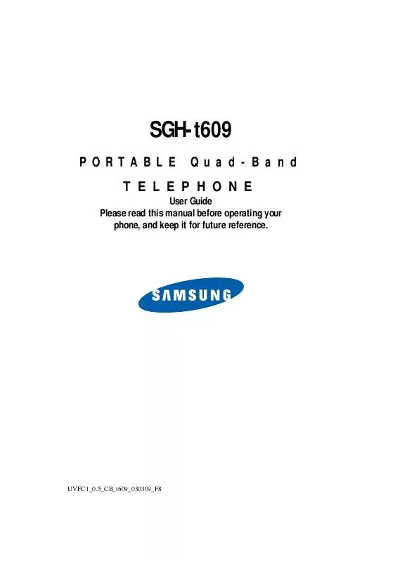 Mode d'emploi SAMSUNG SGH-T609