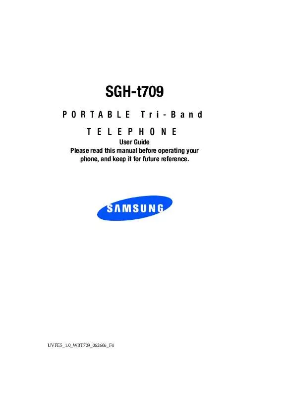 Mode d'emploi SAMSUNG SGH-T709