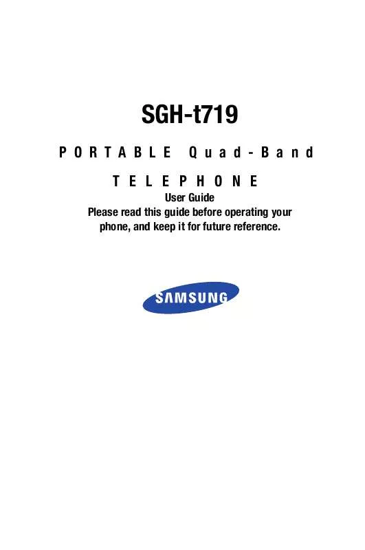 Mode d'emploi SAMSUNG SGH-T719