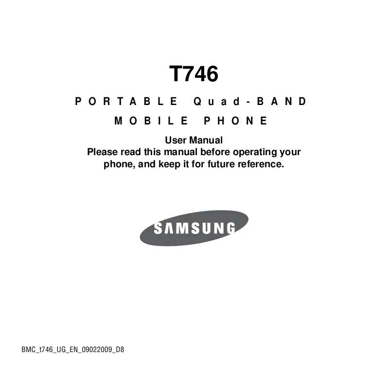 Mode d'emploi SAMSUNG SGH-T746