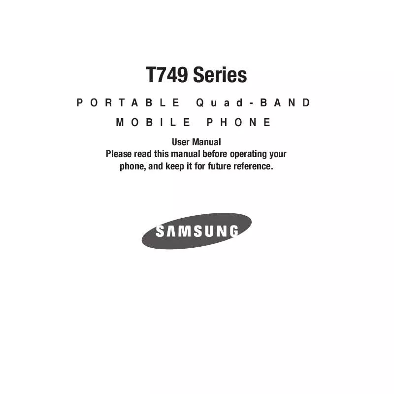 Mode d'emploi SAMSUNG SGH-T749