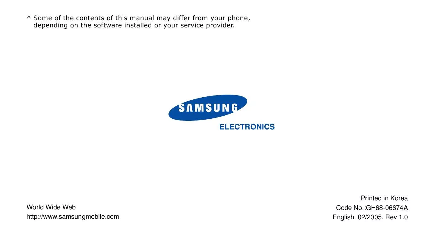 Mode d'emploi SAMSUNG SGH-X140