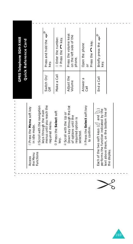 Mode d'emploi SAMSUNG SGH-X468