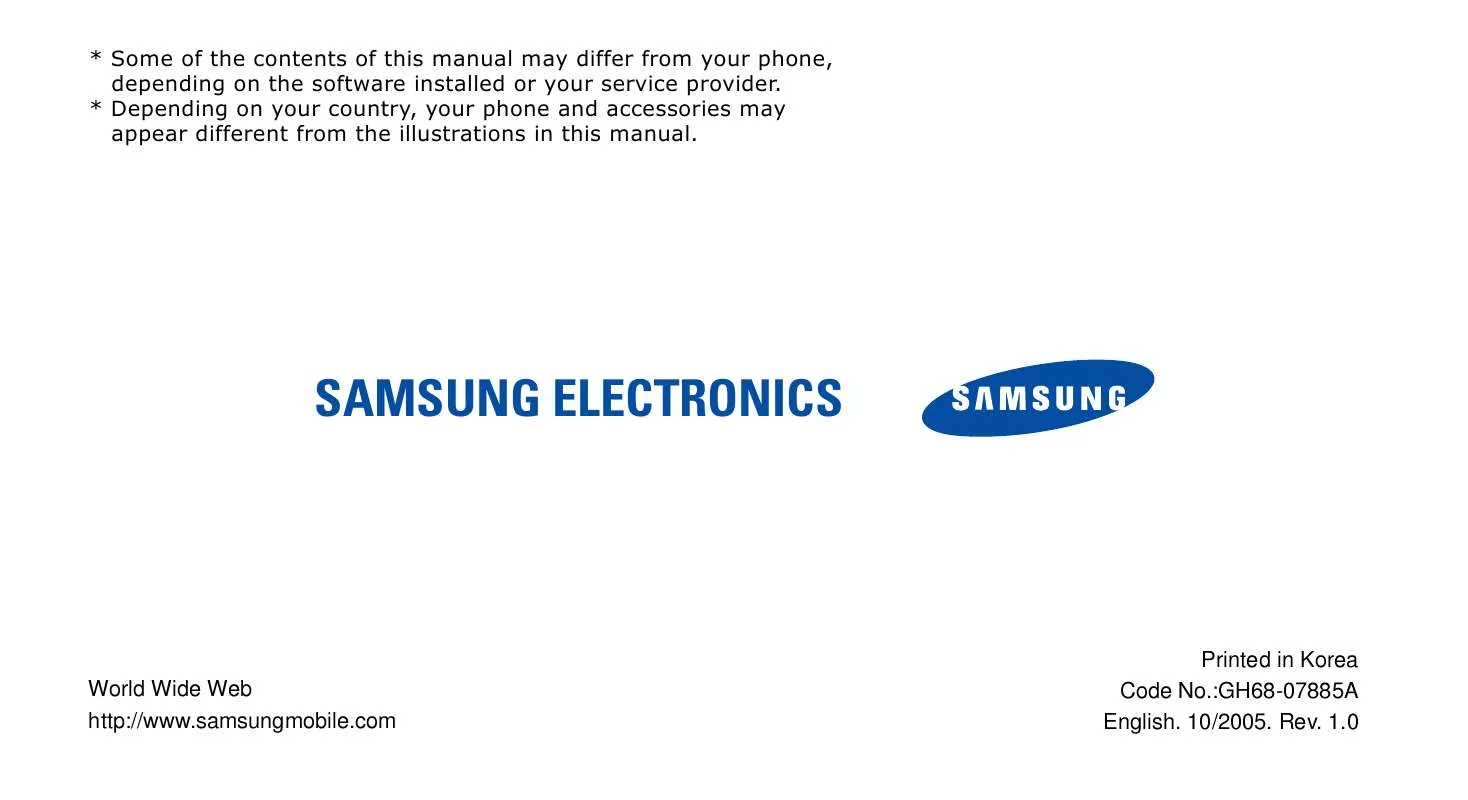 Mode d'emploi SAMSUNG SGH-X628