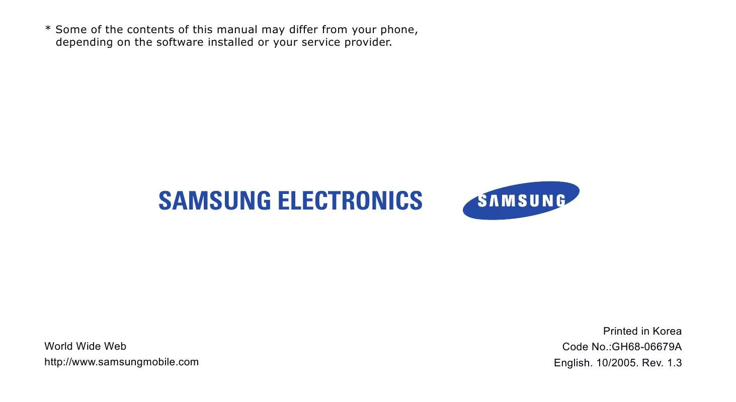 Mode d'emploi SAMSUNG SGH-X640S