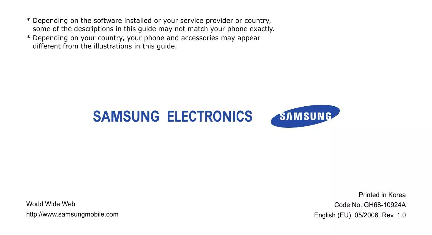 Mode d'emploi SAMSUNG SGH-X680V