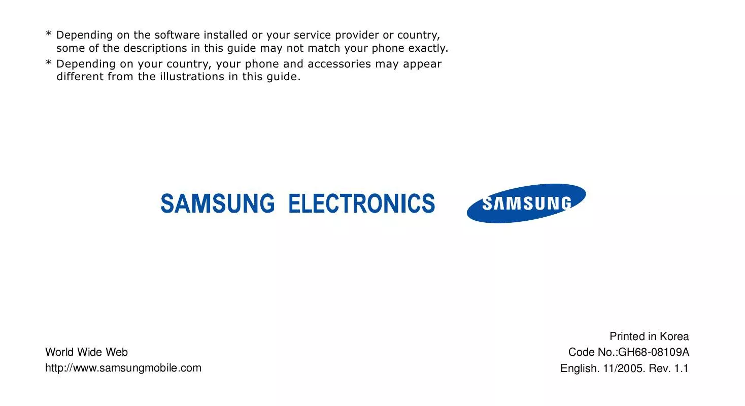 Mode d'emploi SAMSUNG SGH-X700