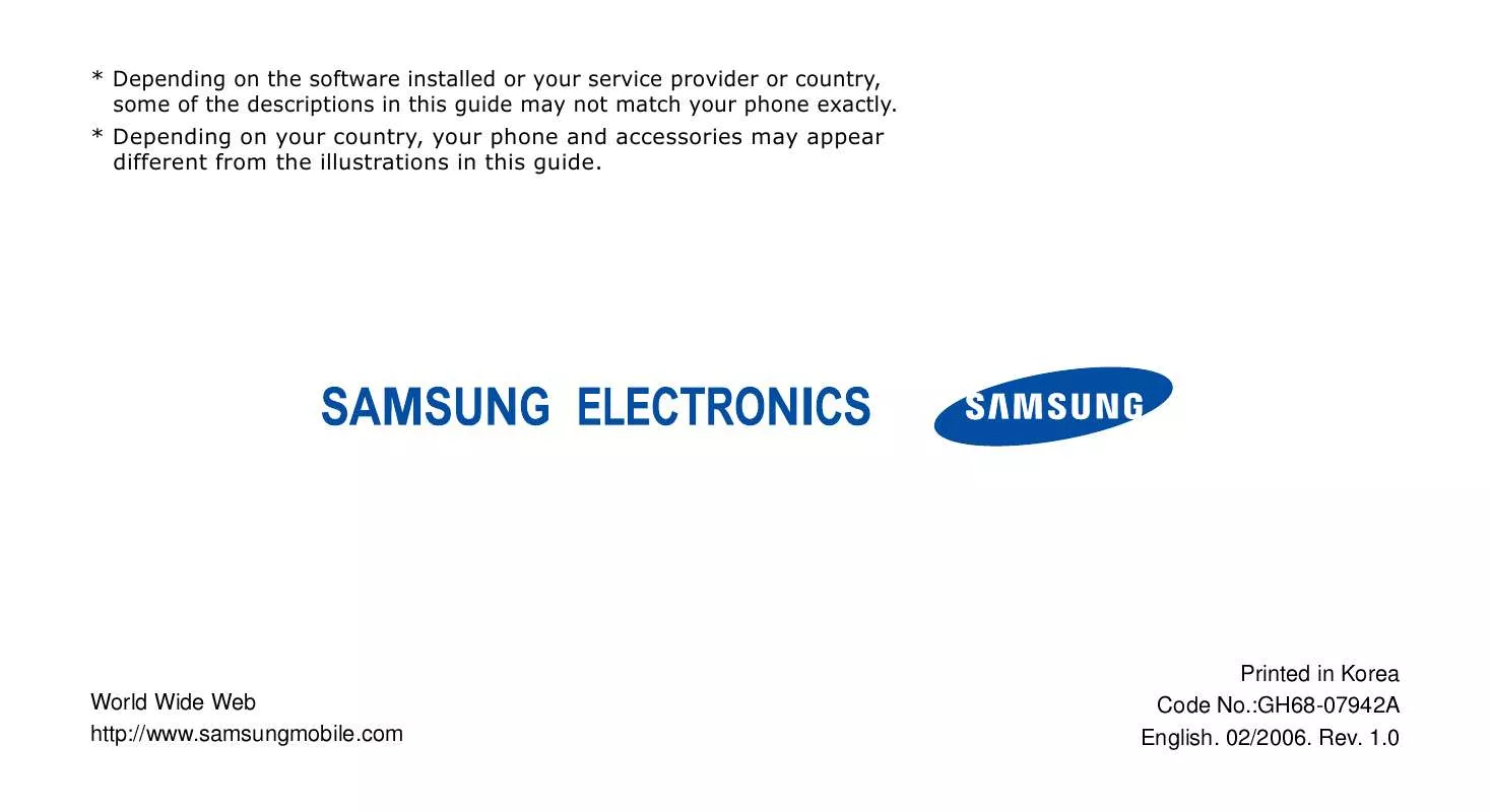 Mode d'emploi SAMSUNG SGH-X810