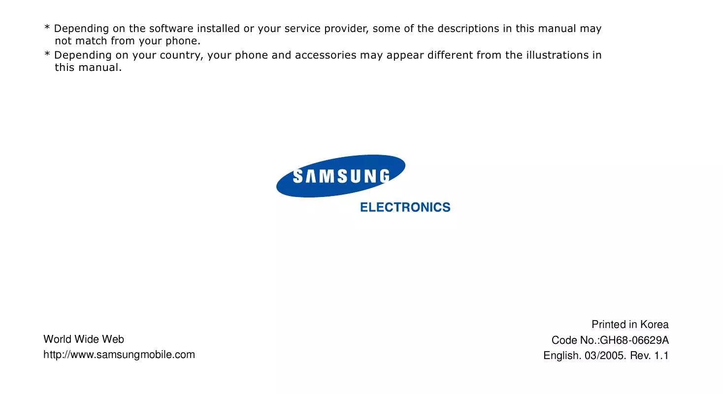 Mode d'emploi SAMSUNG SGH-Z130