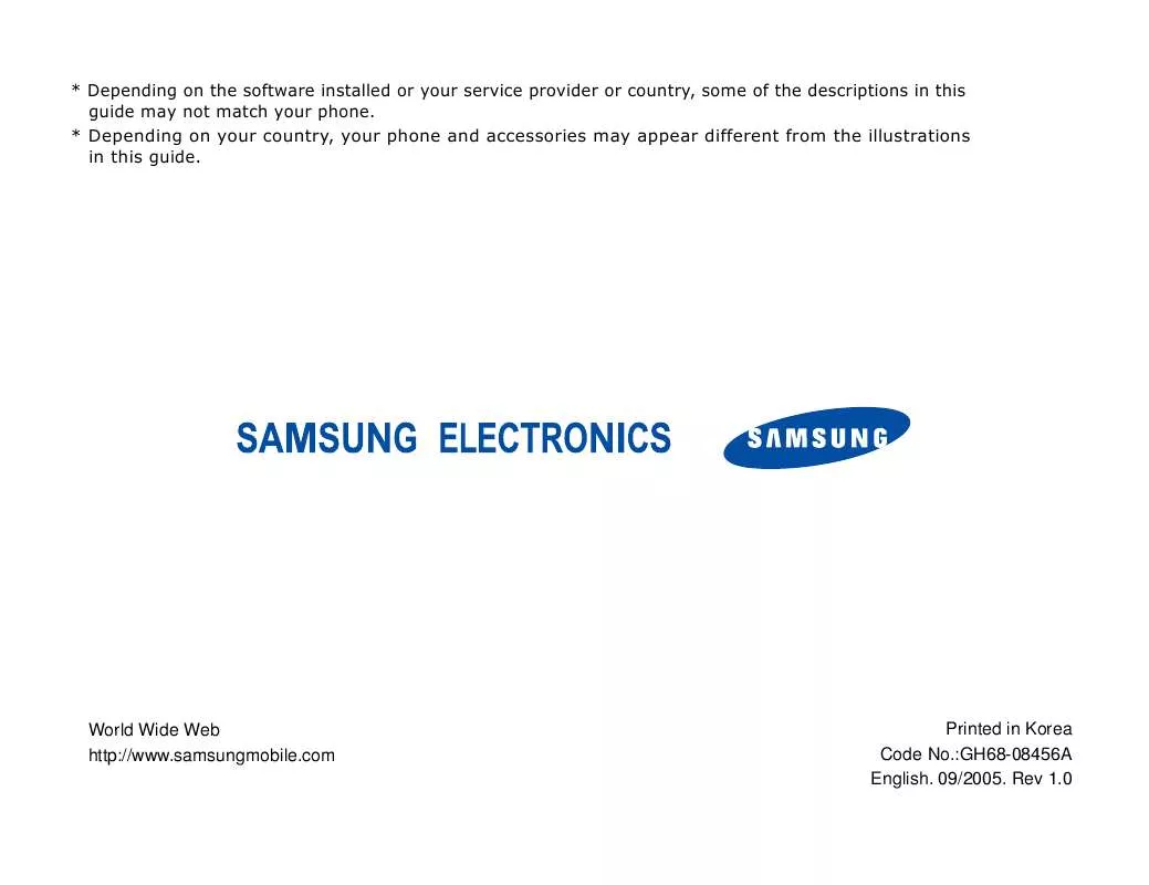 Mode d'emploi SAMSUNG SGH-Z140