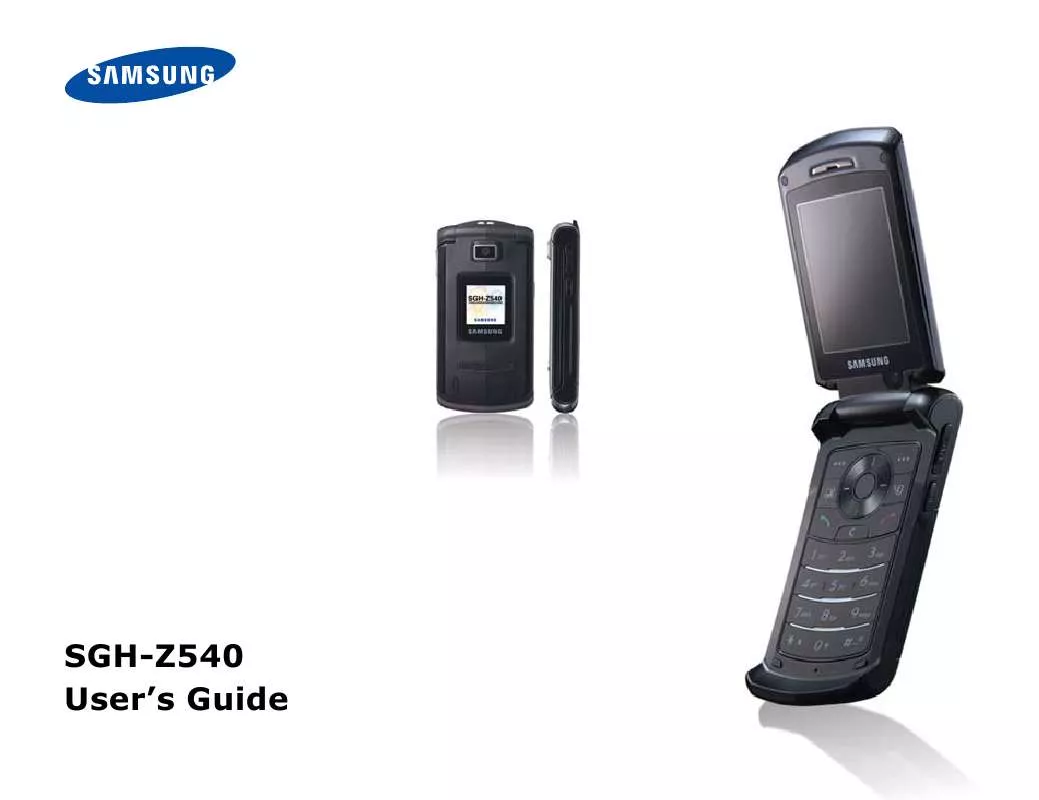 Mode d'emploi SAMSUNG SGH-Z540V