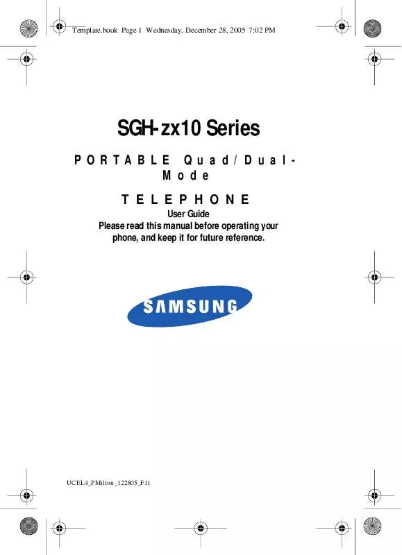 Mode d'emploi SAMSUNG SGH-ZX10